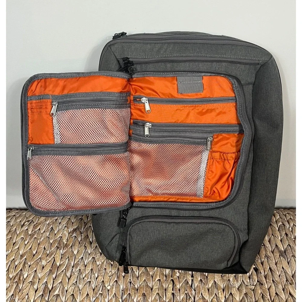 eBags Mother Lode Weekender Travel Backpack Carry On Convertible Heathered Gray